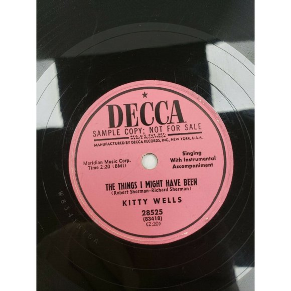 78 RPM The Things I Might Have Been- Divided by Two-Kitty Wells(R129) - Picture 1 of 4